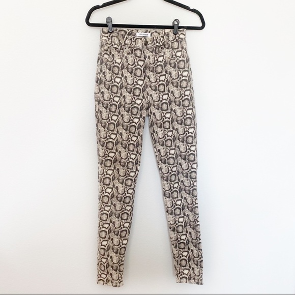 Good American Good Legs Skinny Jeans Snakeskin Print High Waist Stretch Size 4 - Picture 4 of 11